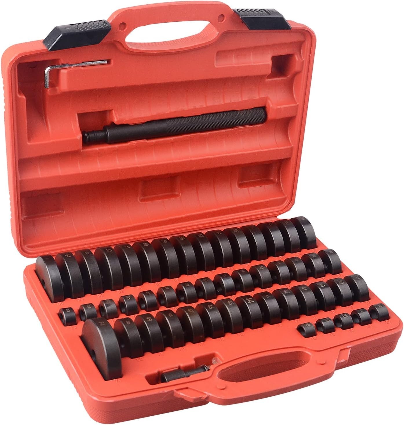 Custom Bearing Driver Kit with 50 Interchangeable Discs for Seal Replacement
