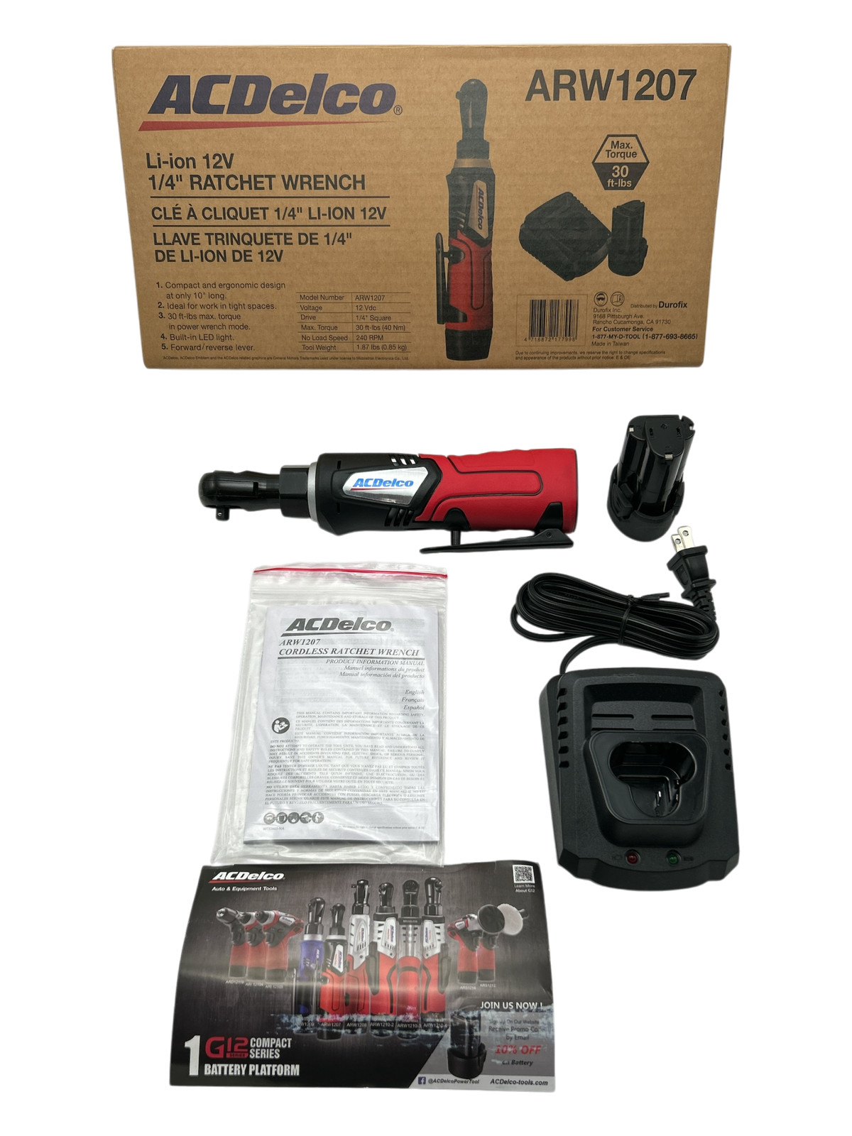 AC Delco ARW1207 12V Mini Ratchet Wrench