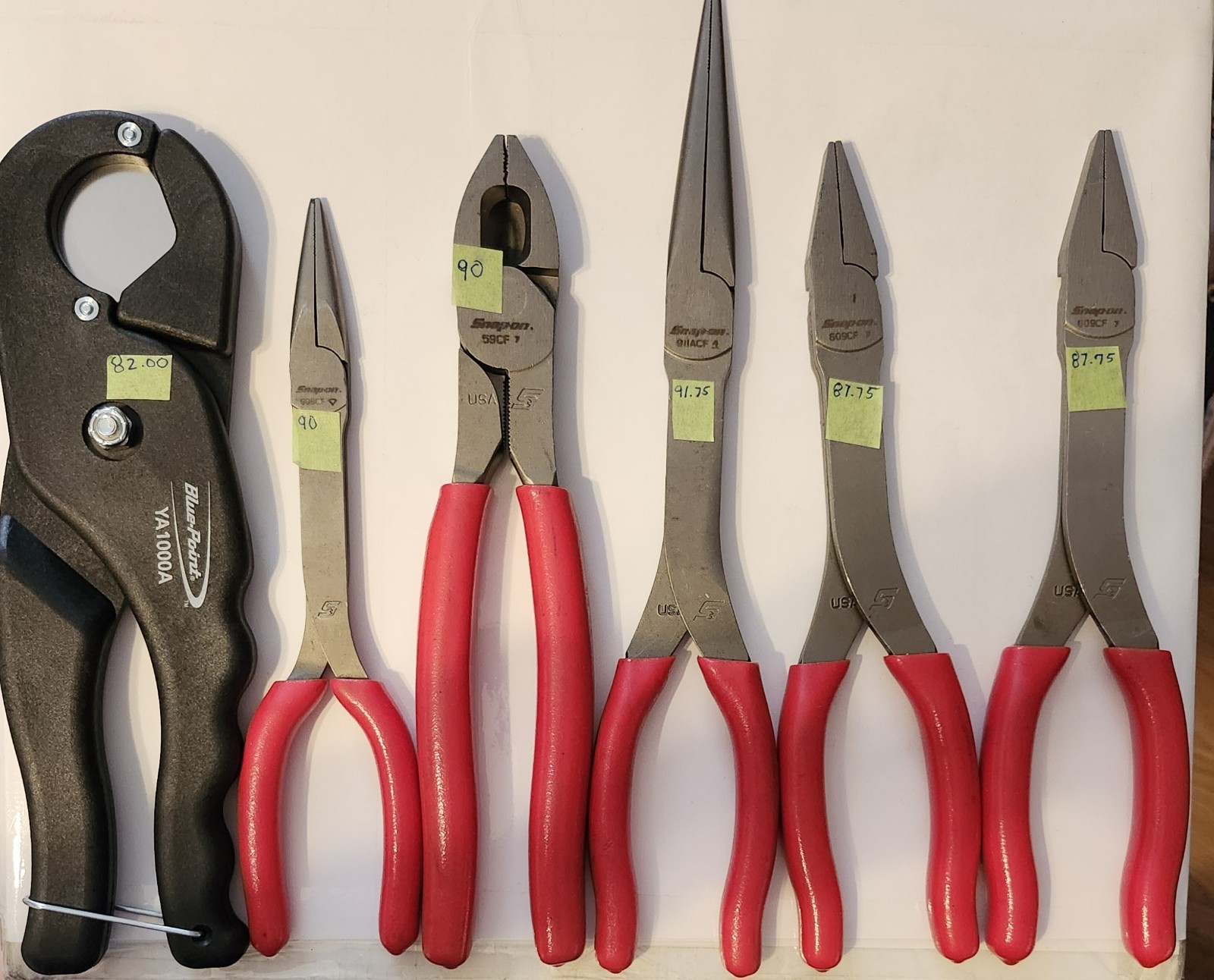 Random Snap On Tool Lot Screw Ratchet Driver Pliers Hammer Awl Snap Ring Retaini