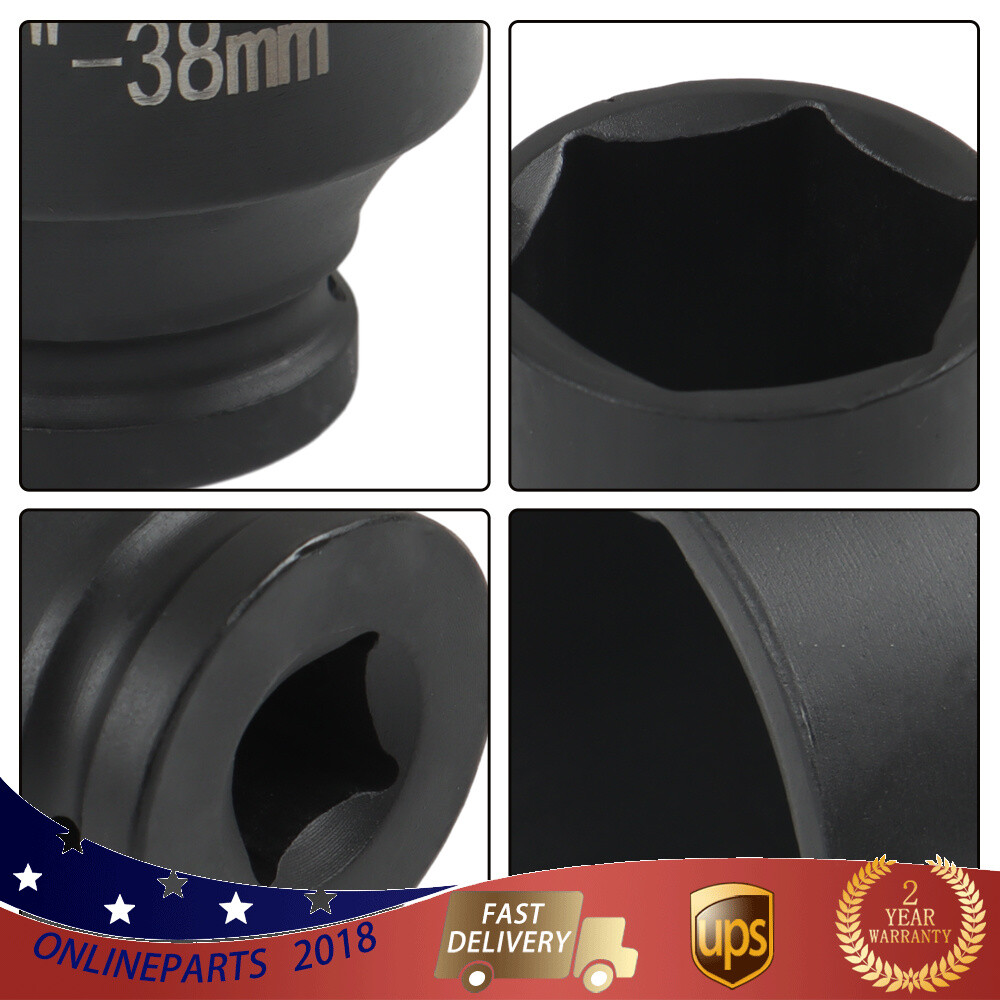 1/2″ Drive Metric Axle Hub Nut Socket 29-38mm 9Pcs Deep Impact Socket Set