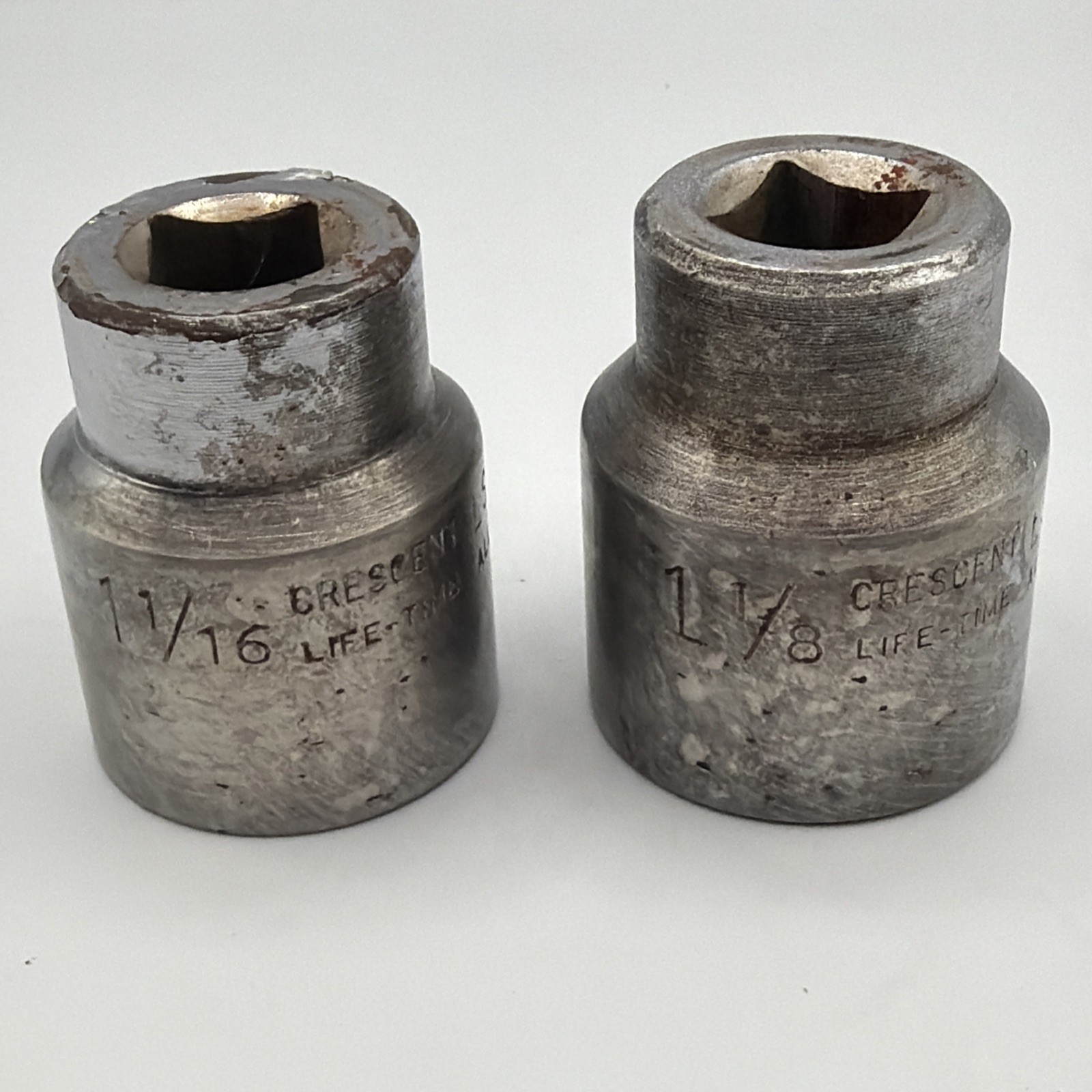 VTG Crescent Life-Time USA 1/2″ Drive Sockets 12 Point 1 1/16″ & 1 1/8″