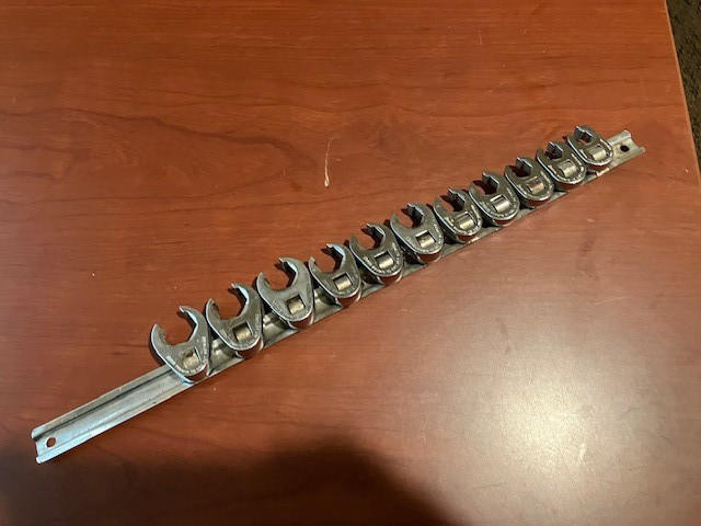 Snap On FRHM 3/8″ Flare Nut Crowfoot Wrench Metric 11 Piece Set 9mm – 19mm USA