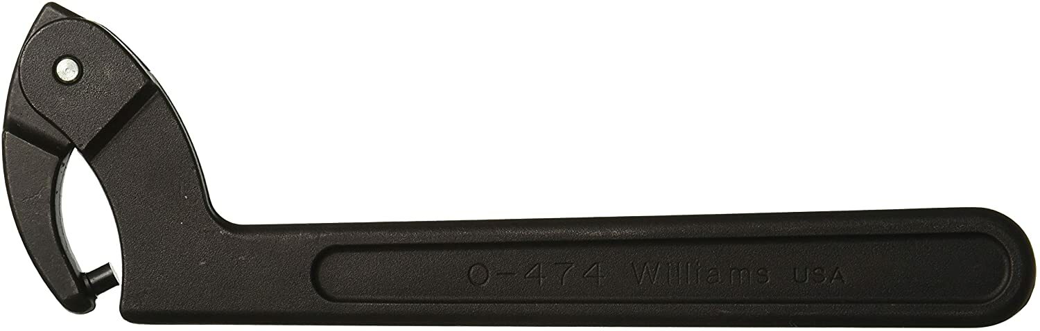 Adjustable Pin Spanner Wrench, 2″ To 4-3/4″,Indus. Black Finish, Williams O-474