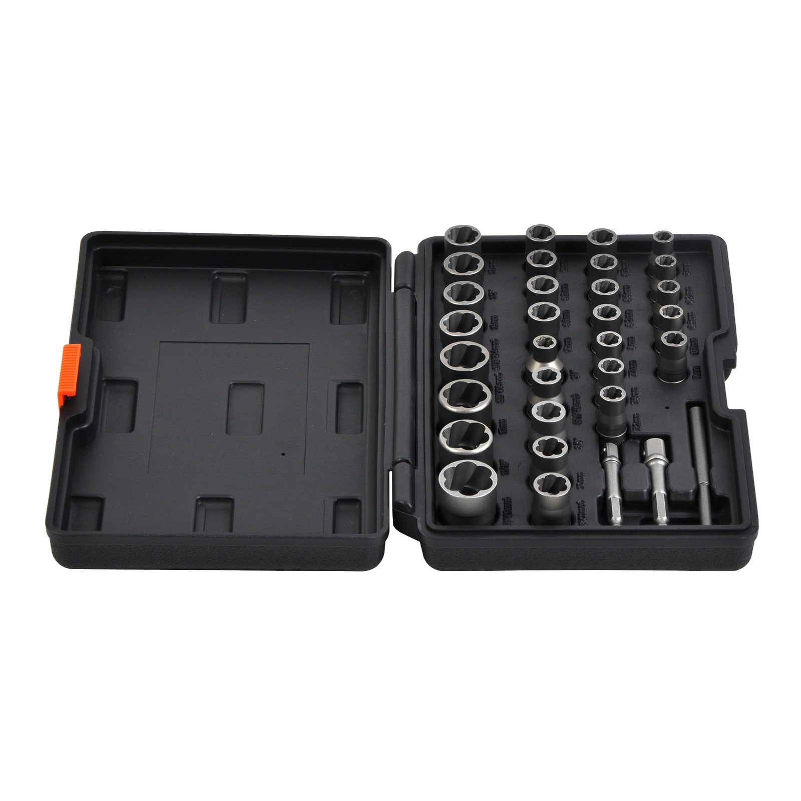 32pc Bolt Extractor Set, Impact Bolt & Nut Remover Set, 1/4″ & 3/8″ Square Drive