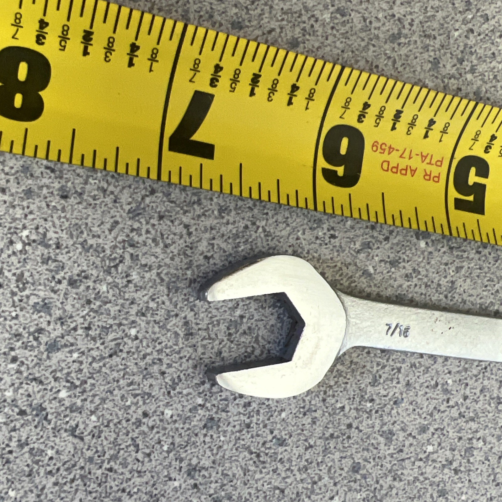 Wright Tools 7/16” SAE Combination 12 Pt Wrench USA – 1114 – Satin Chrome Finish
