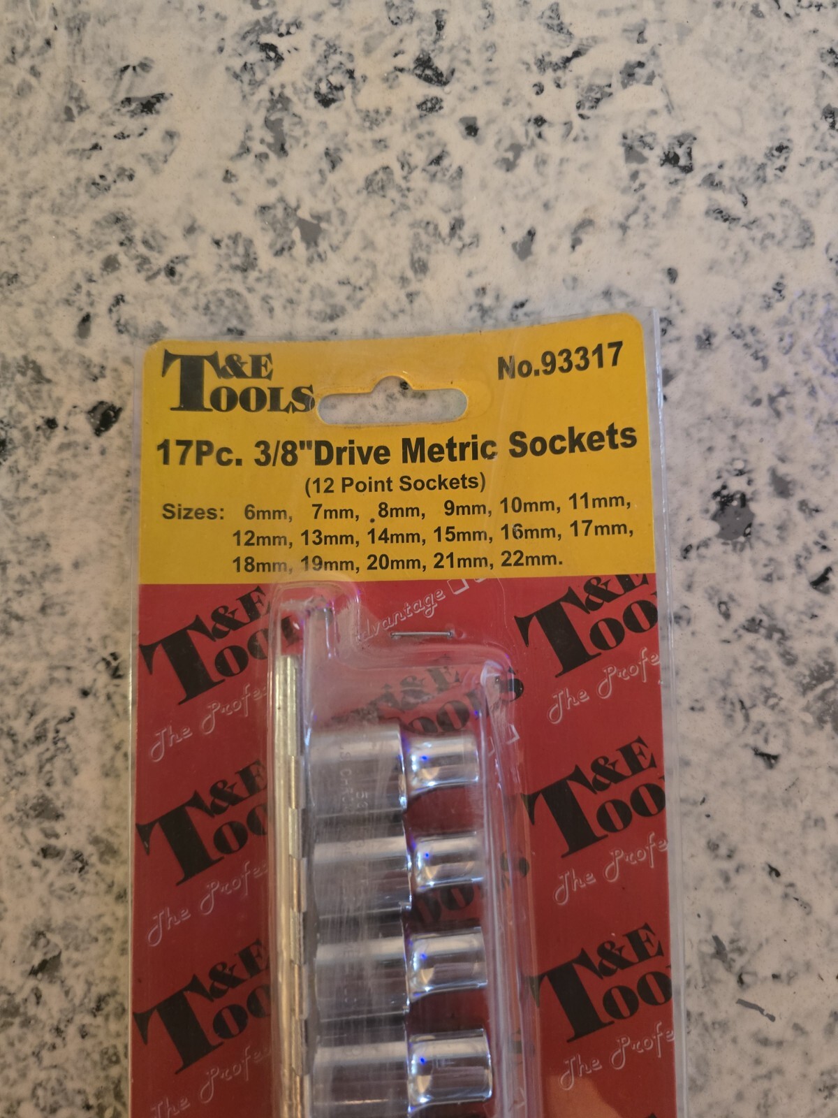 T&E Tools 17 Piece 3/8″ Drive Metric Sockets (6 Point)