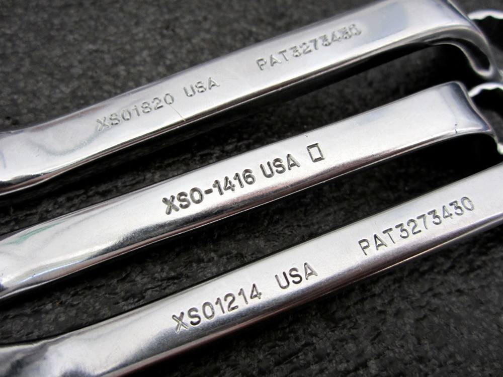 Vintage Snap-on 5pc SAE Short Deep Offset Box End Wrench Set Underline XSO USA