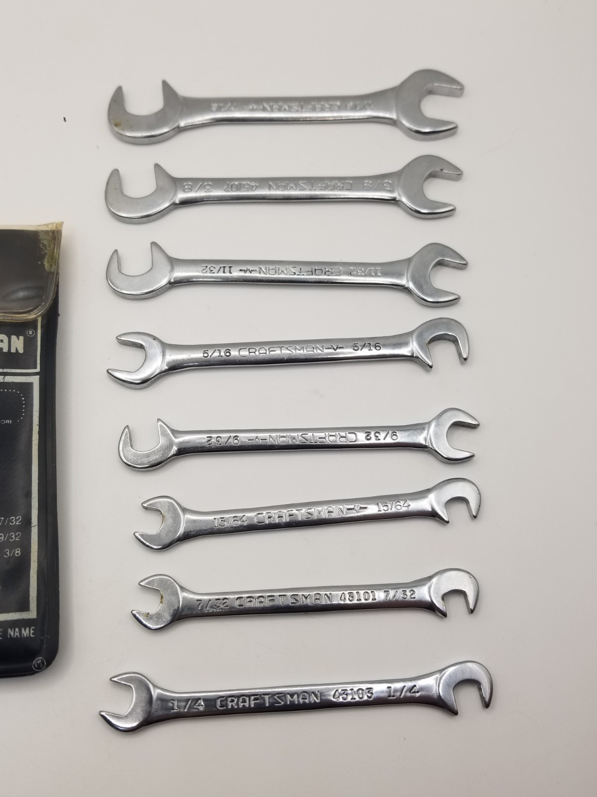 Sears Craftsman Tools USA 8 Piece Open-End 4 Way Offset Ignition Wrench Set 4306
