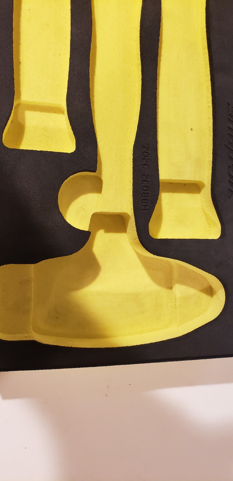 SNAP ON TOOLS FOAM TRAY HI VIZ YELLOW for HBBD16 HBBD32 HBB56