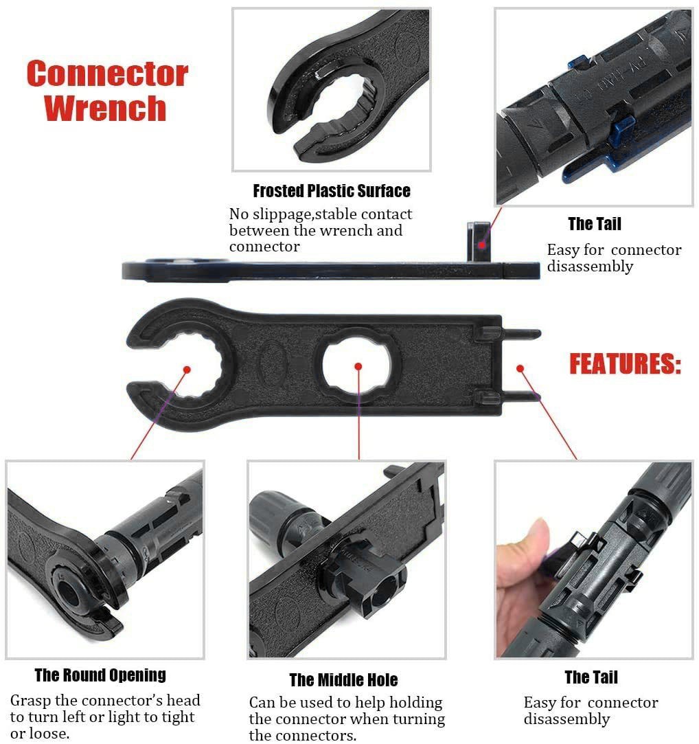 23x Solar Crimping Tool Set Connector AWG14-10 Panel PV Cable Crimper Pliers USA