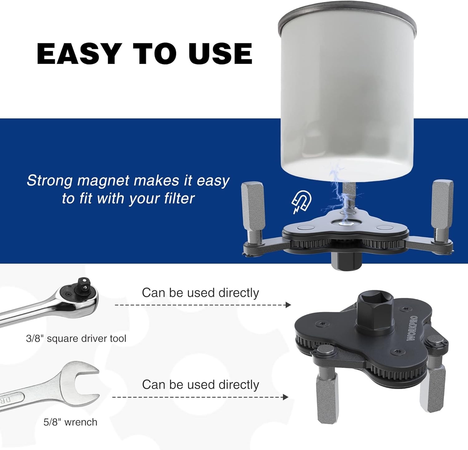 Compact Magnetic Oil Filter Wrench Set – Effortless Removal for Tough Filters