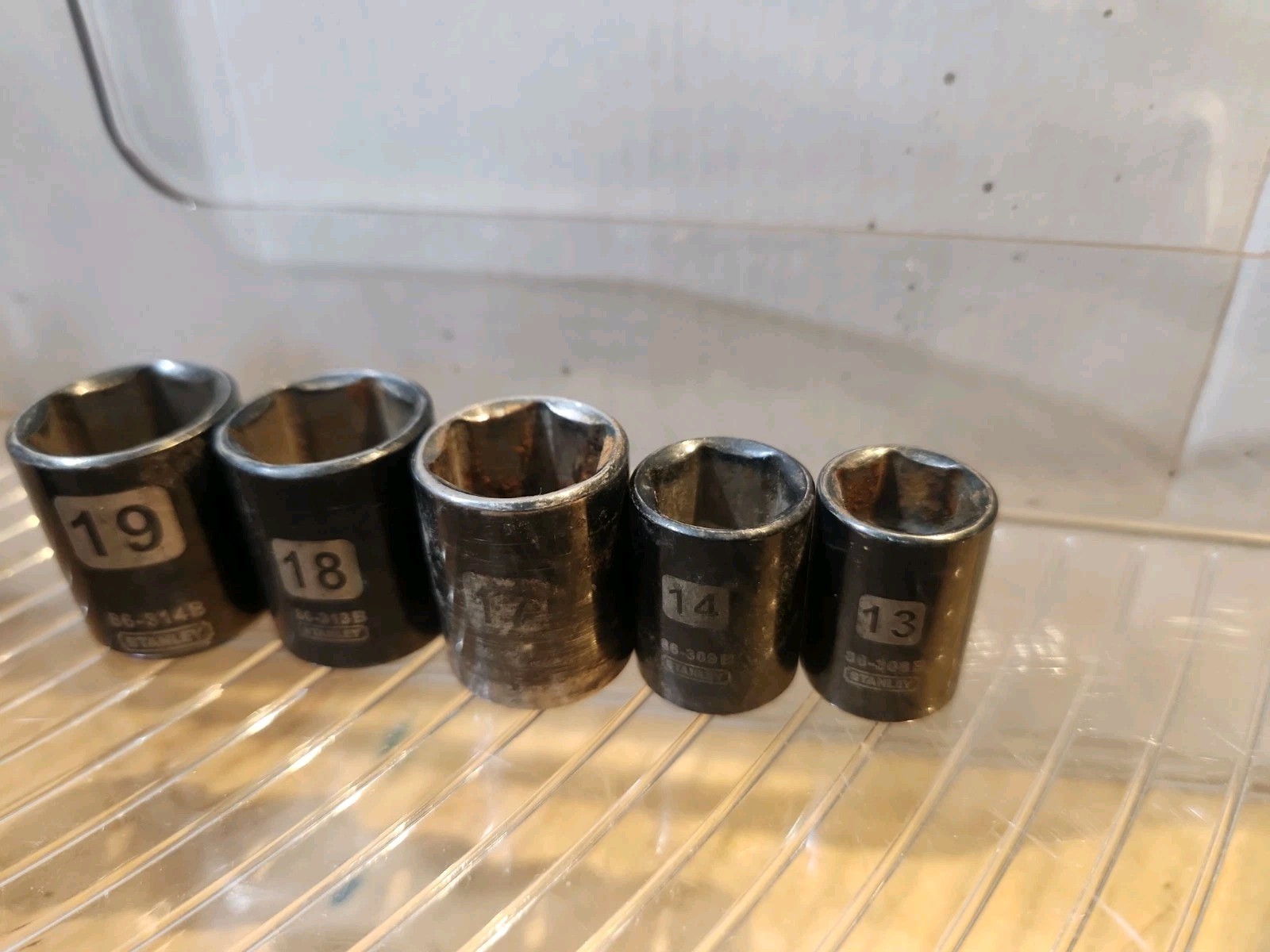 9 Piece Stanley Black Chrome Socket Set SAE & METRIC Mixed 3/8” – 6 Point Socket