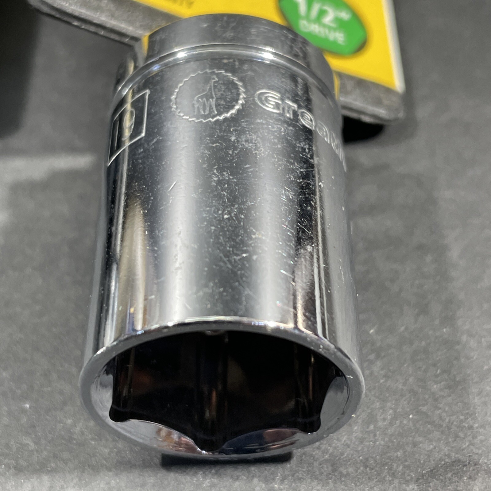 5- 1/2” Drive, 6 Point Great Neck Sockets, 10mm 12mm 13mm 15mm 19mm, Shallow