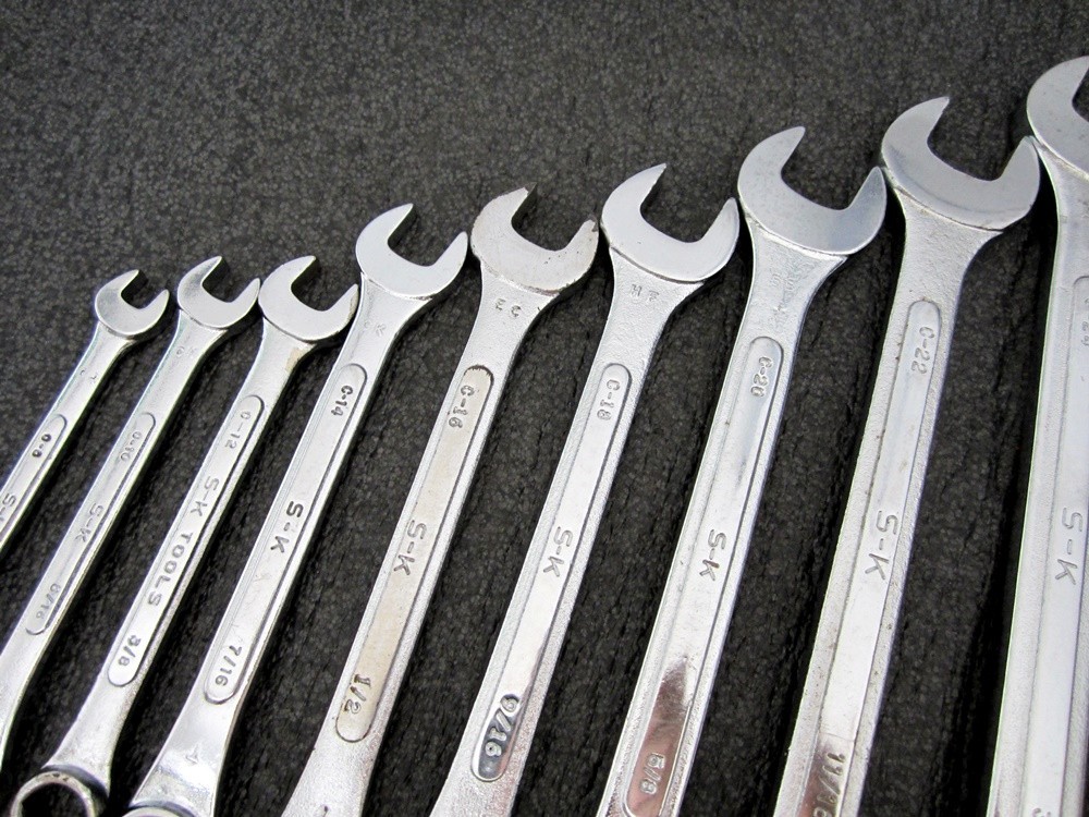 Vintage S-K Tools 13pc SAE Combination Wrench Set 1/4″ to 1″ SK USA