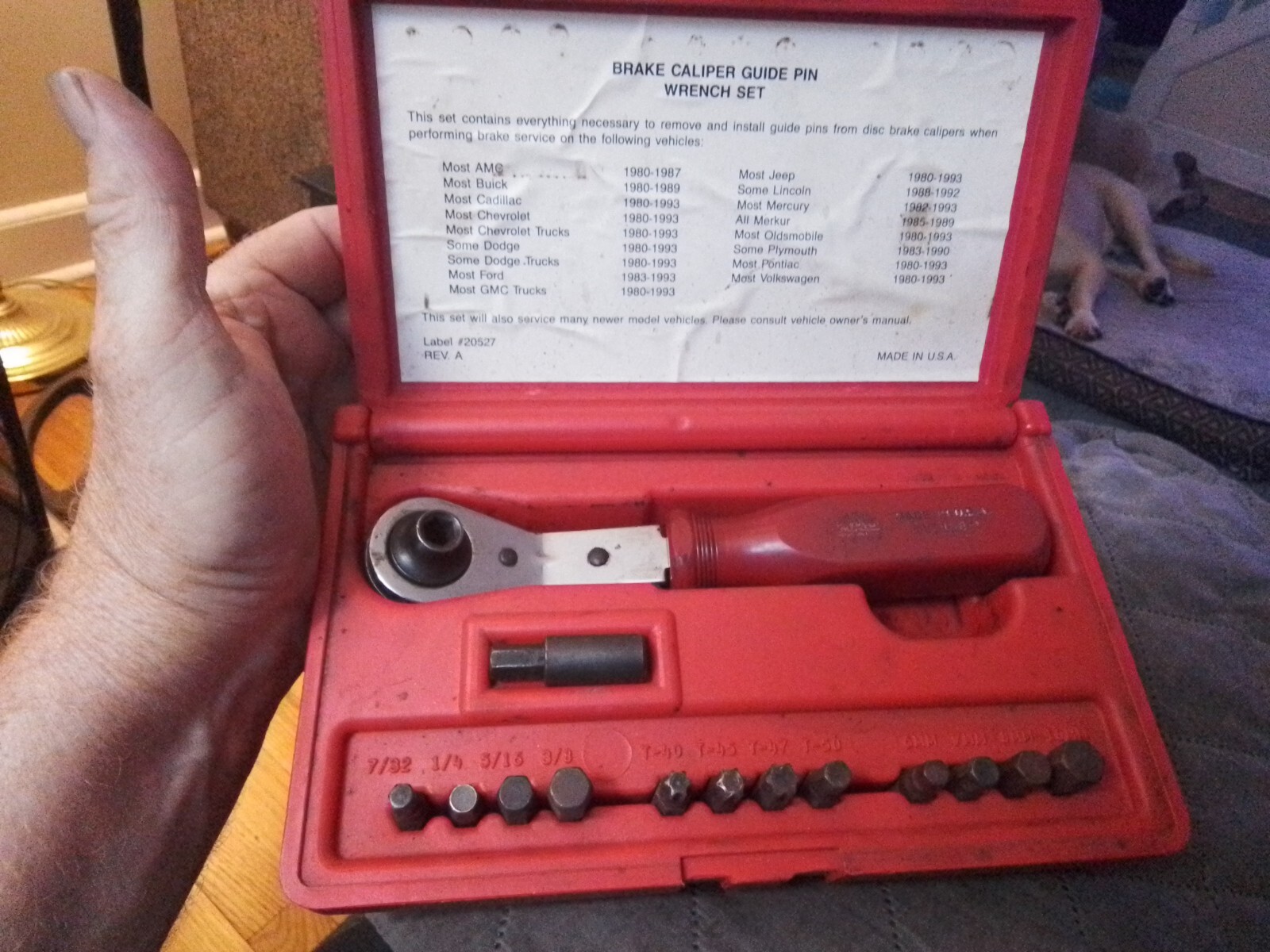 MAC TOOLS bt5458 brake caliper bit wrench Kit