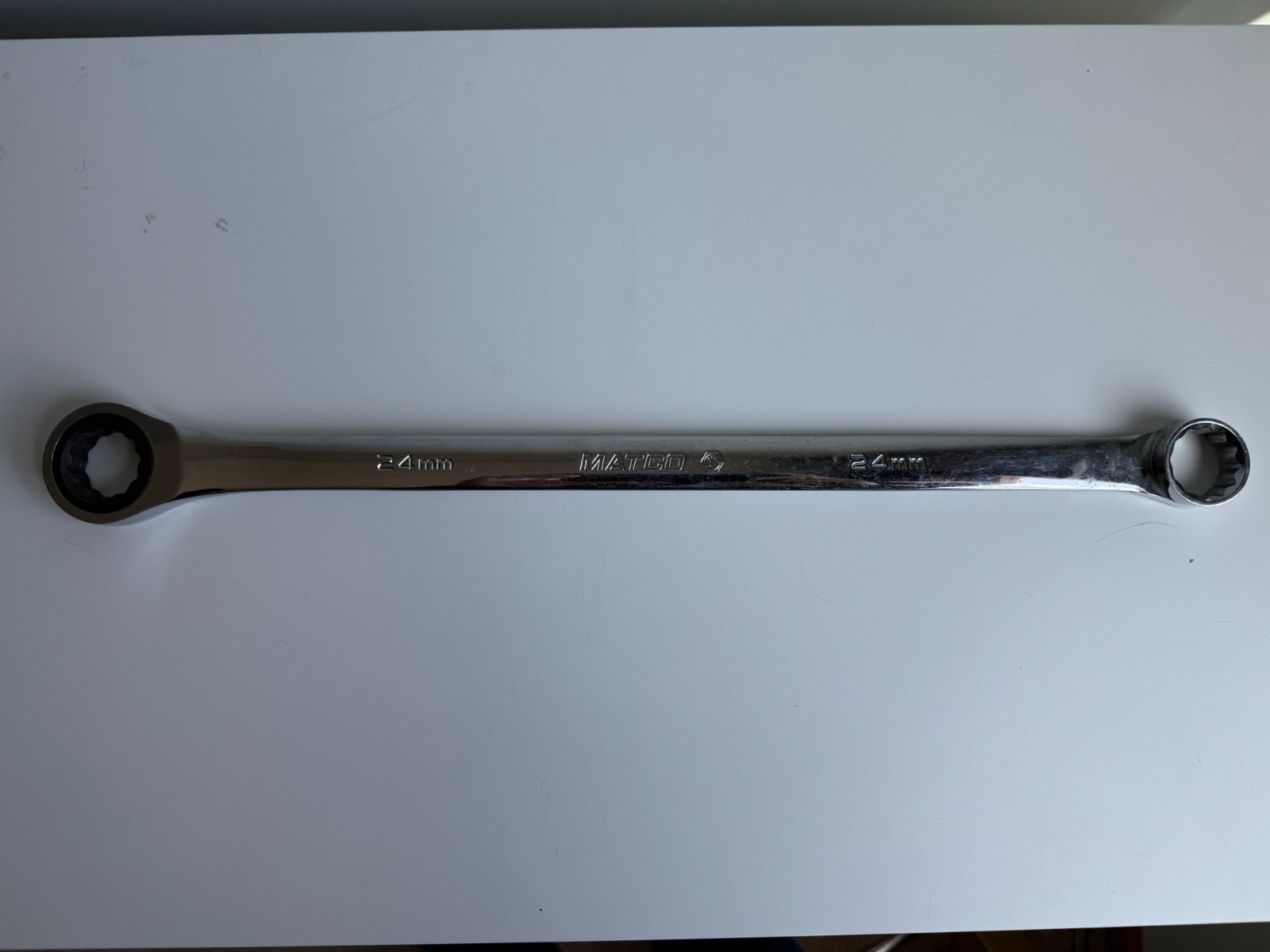 Matco Tools GRBZXLM2424 Metric 24mm Extra Long XL Ratcheting 12 Point Box Wrench
