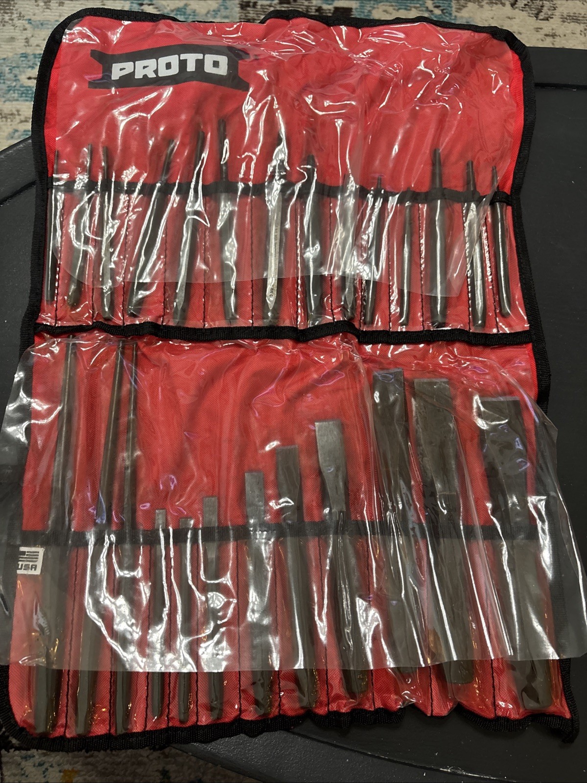 Proto Professional Punch and Chisel Starter Set 26pc No. 46 – W/Plastic Roll Up.