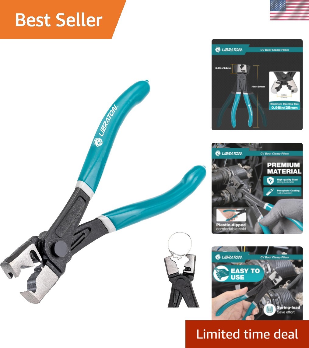 CV Boot Clamp Pliers, Clic & Clic-R Hose Clamp Pliers, 7 Inches Heavy Duty Cl…