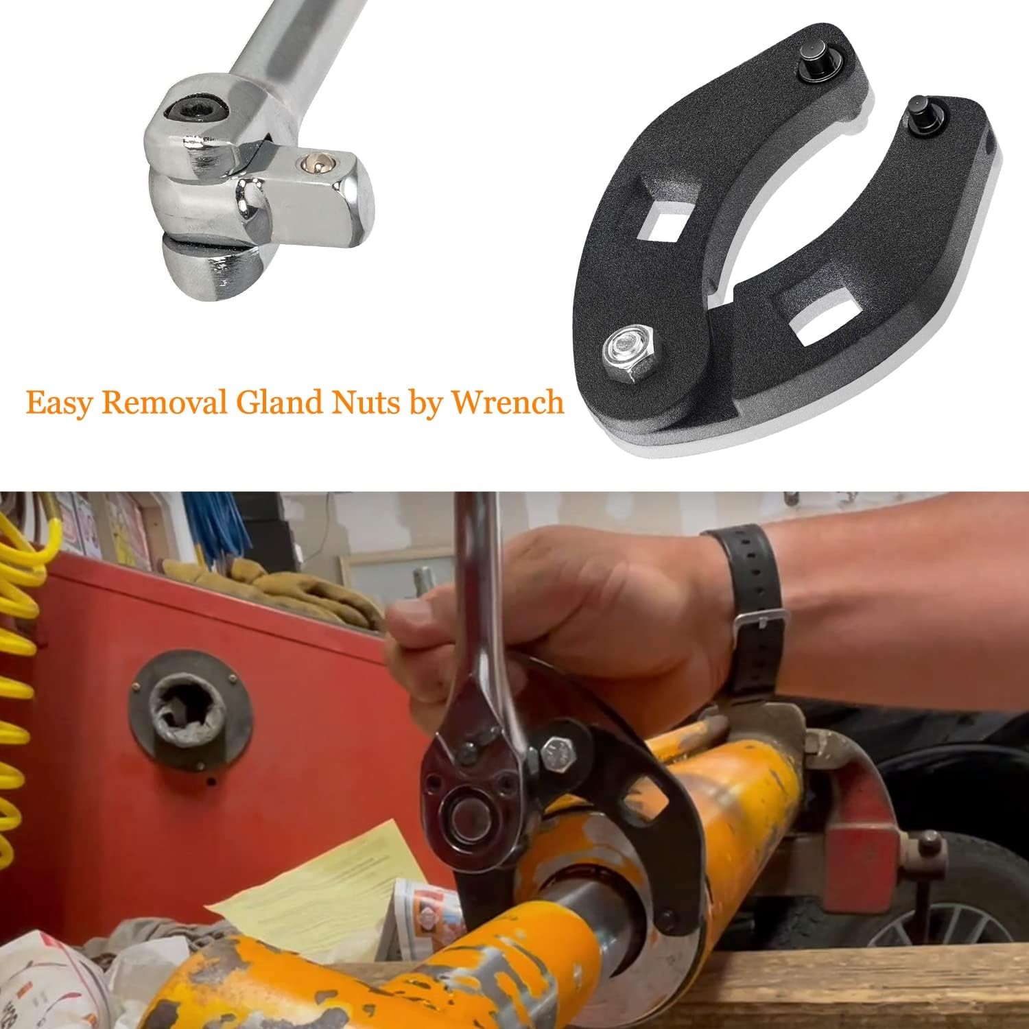 Adjustable Gland Nut Wrench OTC 7463 Spanner Repair Tool for Hydraulic Cylinders
