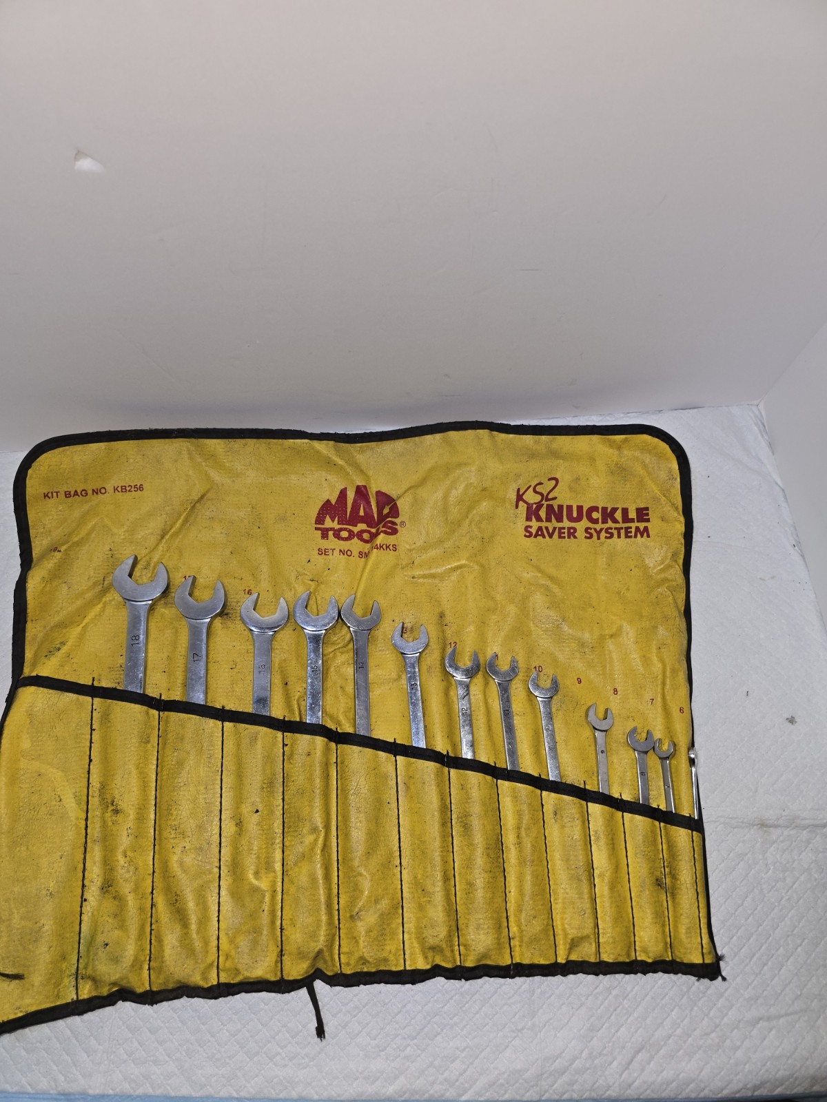 Mac Tools SML14KKS Metric Combination Wrench Set 14 piece 6mm 19mm 19mm missing