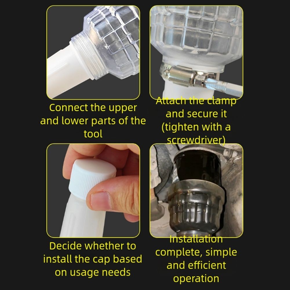 Vehicle Wrench Filter Removal Tool gentle Rubber Oiling Funnel Oil White