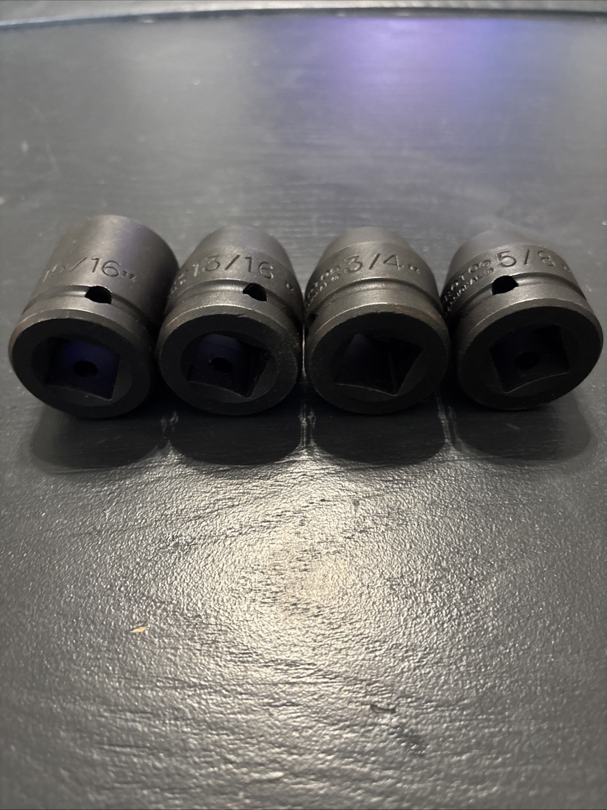 PROTO PROFESSIONAL IMPACT SOCKETS 15/16, 13/16, 3/4, 5/8