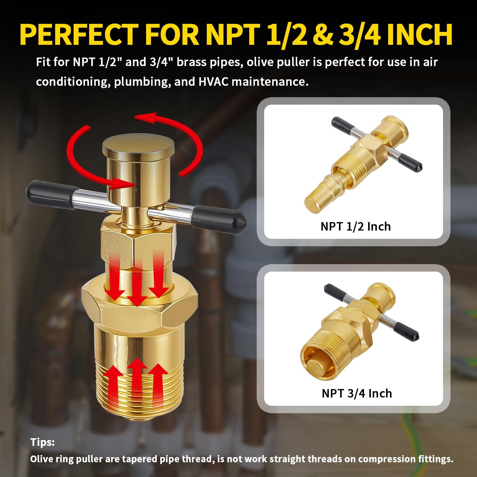 Olive Remover Puller for NPT 1/2 Inch and 3/4 Inch Compression Sleeve Puller …