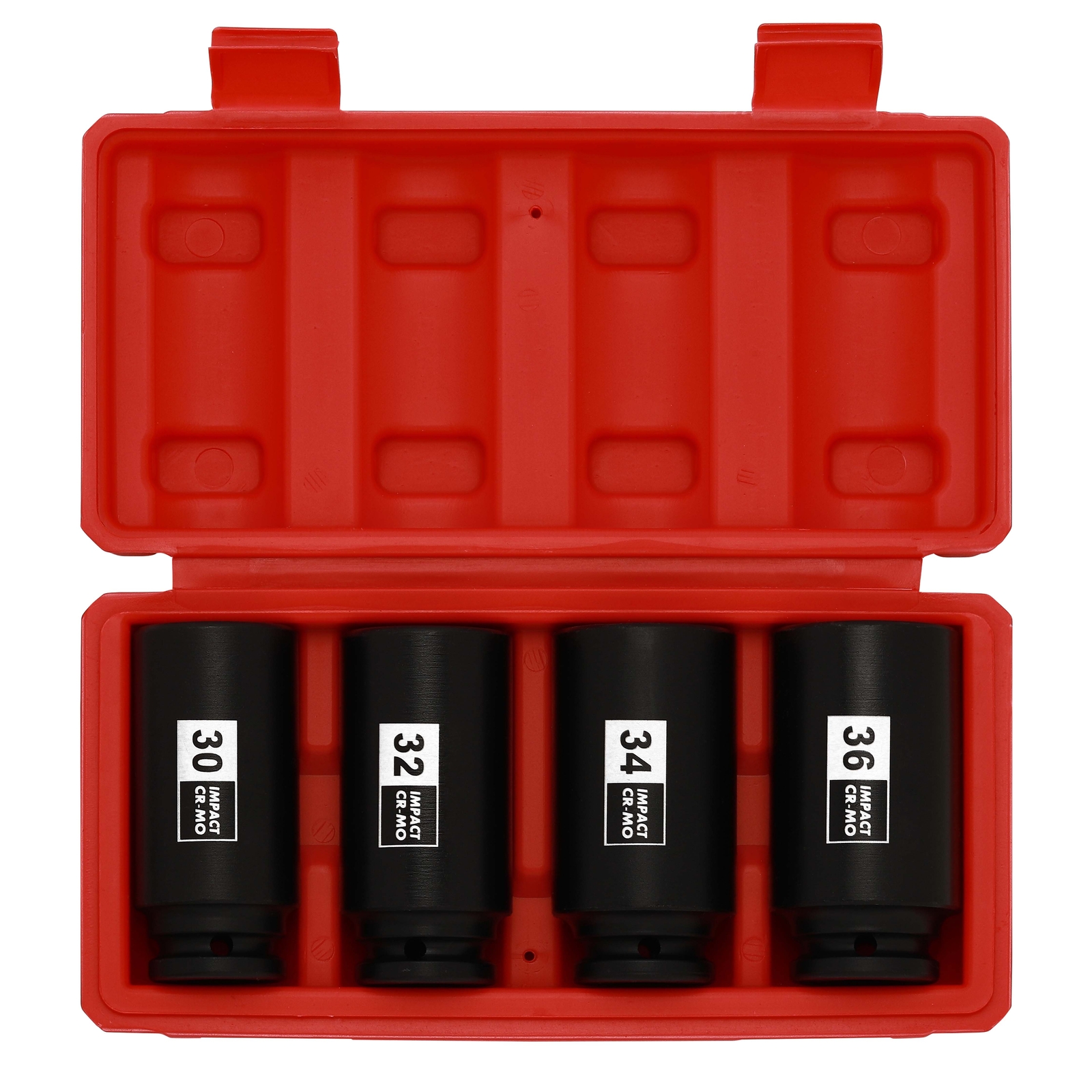 1/2″ Drive Deep Spindle Axle Nut Impact Socket Set,12 Point CR-MO, 30,32,34,36mm