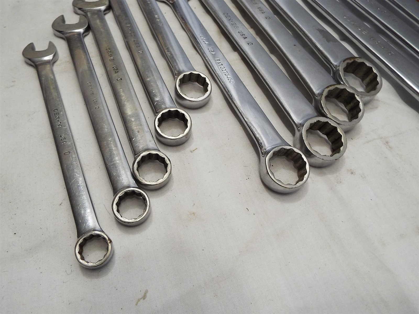 Set 12 Snap-On Combination SAE Wrenches 7/16″ to 1-1/8″ OEX 14-36