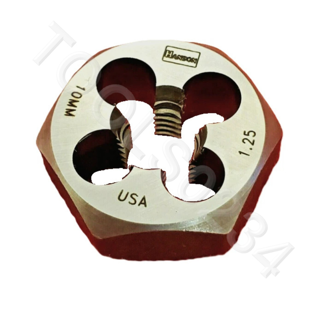 M10 X 1.25 Metric 1″ Hex Die Irwin Hanson 6639 / 9739 10MM Carbon Steel USA RH