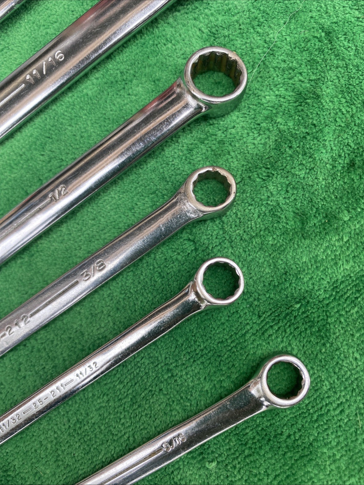12 PC ARMSTRONG COMBINATION WRENCH SET 5/16” To 1-1/4 USA Vintage USA