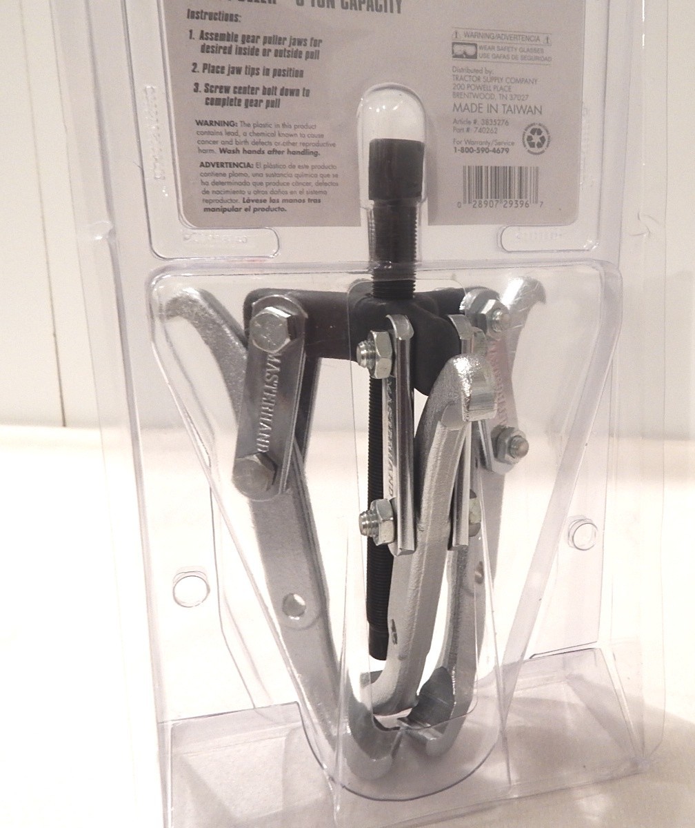 6-in. Gear Puller, 3-Arm – NEW