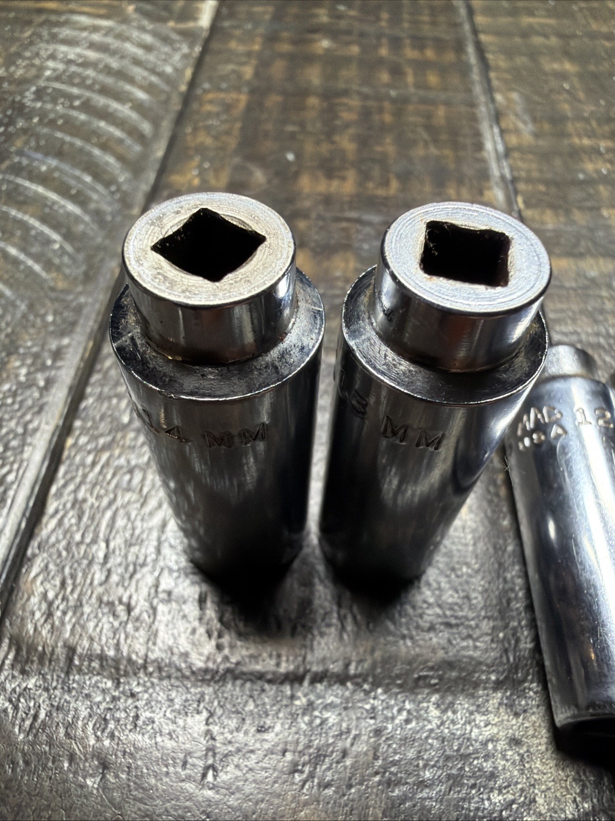 Mac Tools MD6 Lot Of 7 Metric Deep Sockets 5,6,9,11,12,13,14mm 1/4″ Drive