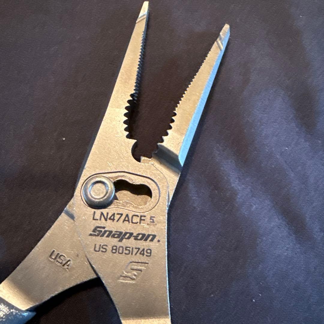 Snap On LN47ACF & LN46ACF Needle Nose/Slip-Joint Combination Orange Plier Set
