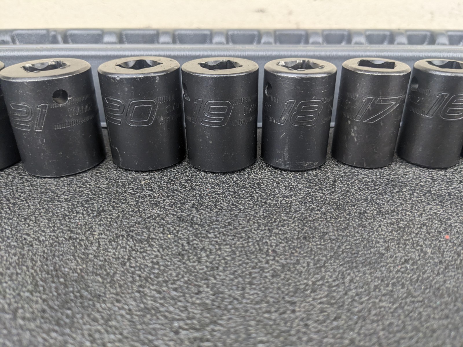 #bm248 Snap On Tools 315IMMYA 15pc 1/2″ Drive Metric Impact Socket Set 10-24mm
