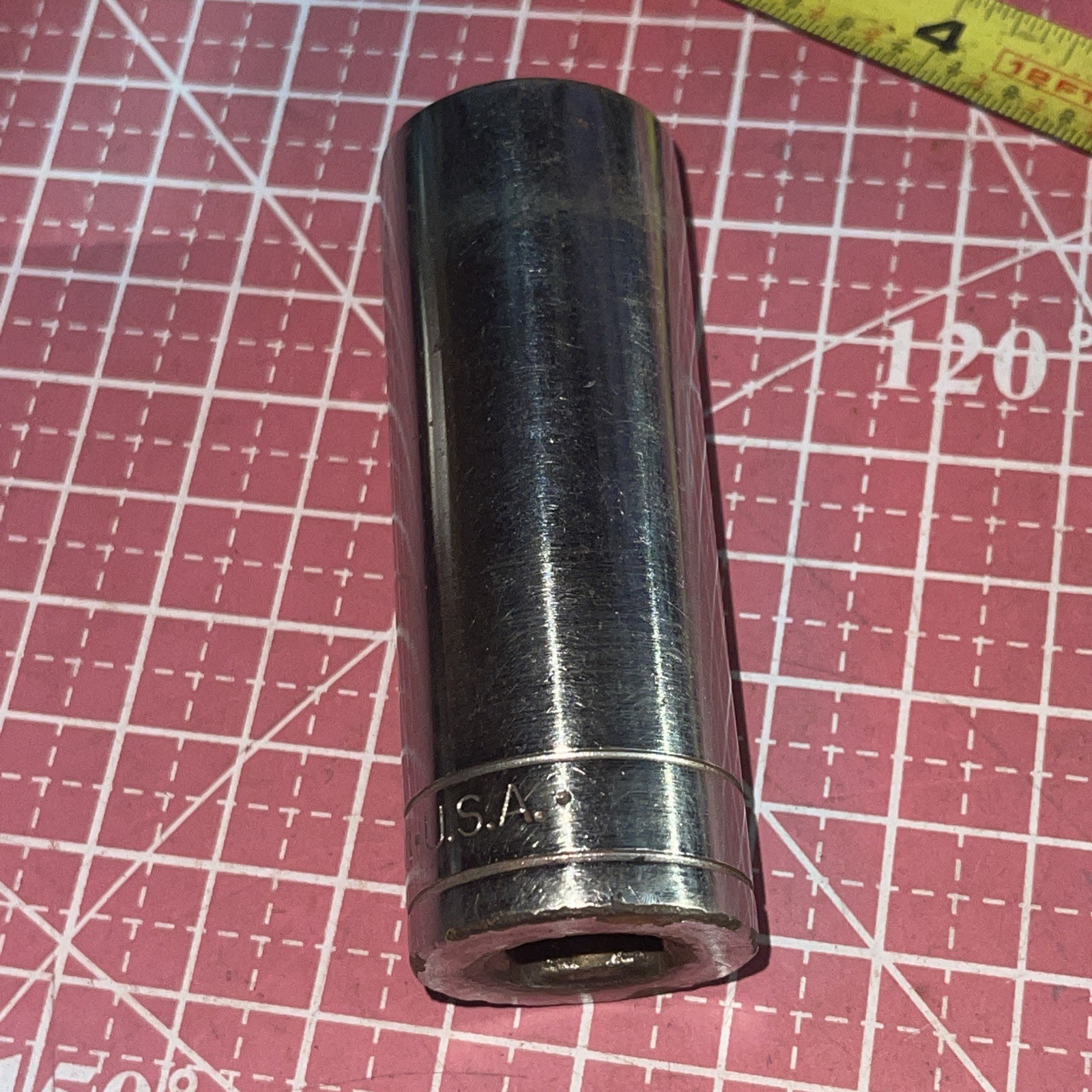 S-K USA 40828 7/8 In SAE 1/2” Drive Deep 12 Point Socket Vintage SK 1/2 7/8”