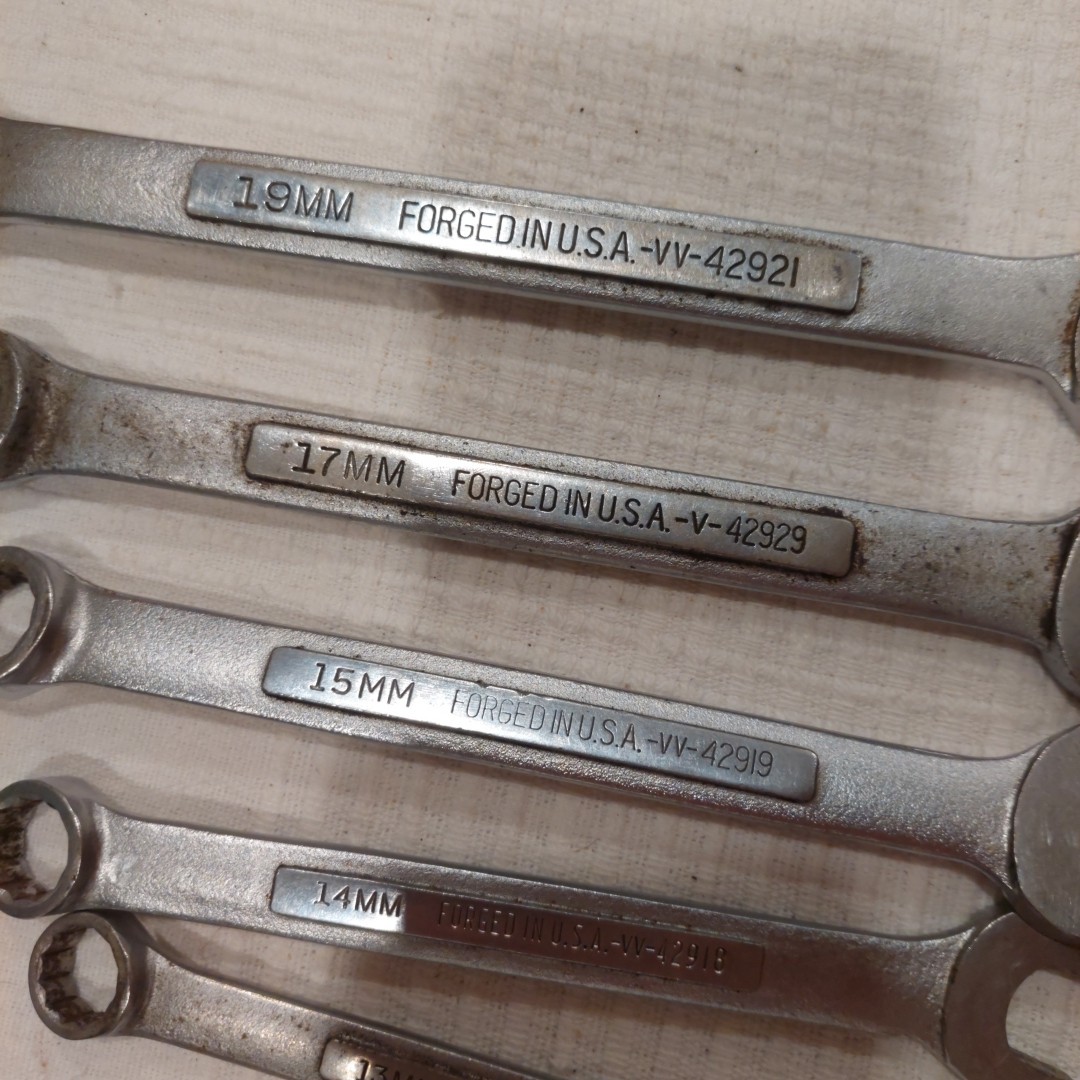 CRAFTSMAN Metric 12PT Combination Wrench Set (7-pieces) 9mm-19mm U.S.A.