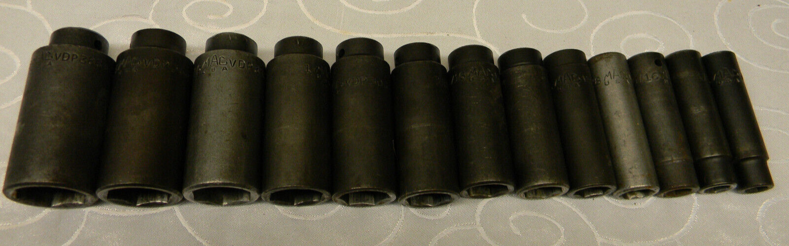 MAC TOOLS 1/2″ DR 13PC SAE 6PT DEEP IMPACT SOCKET SET 7/16 TO 1-3/16″ #SVDP136TR