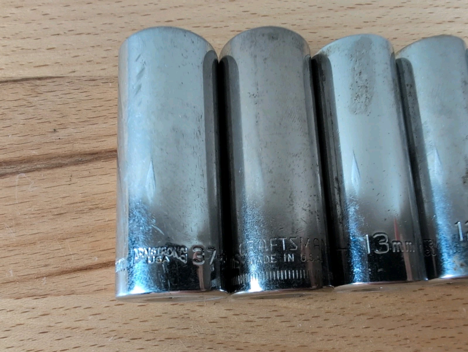 Mixed Lot of 12 Metric 1/4″ Drive Deep Sockets Armstrong Craftsman Powerbuilt