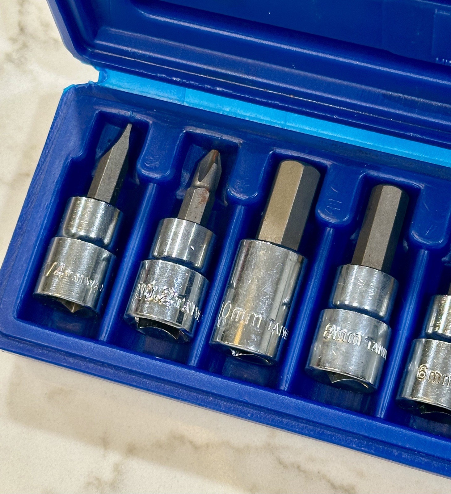MIT Michigan Industrial Tools Chrome Torx/Star Bits: 9 Piece Lot: Blue Case