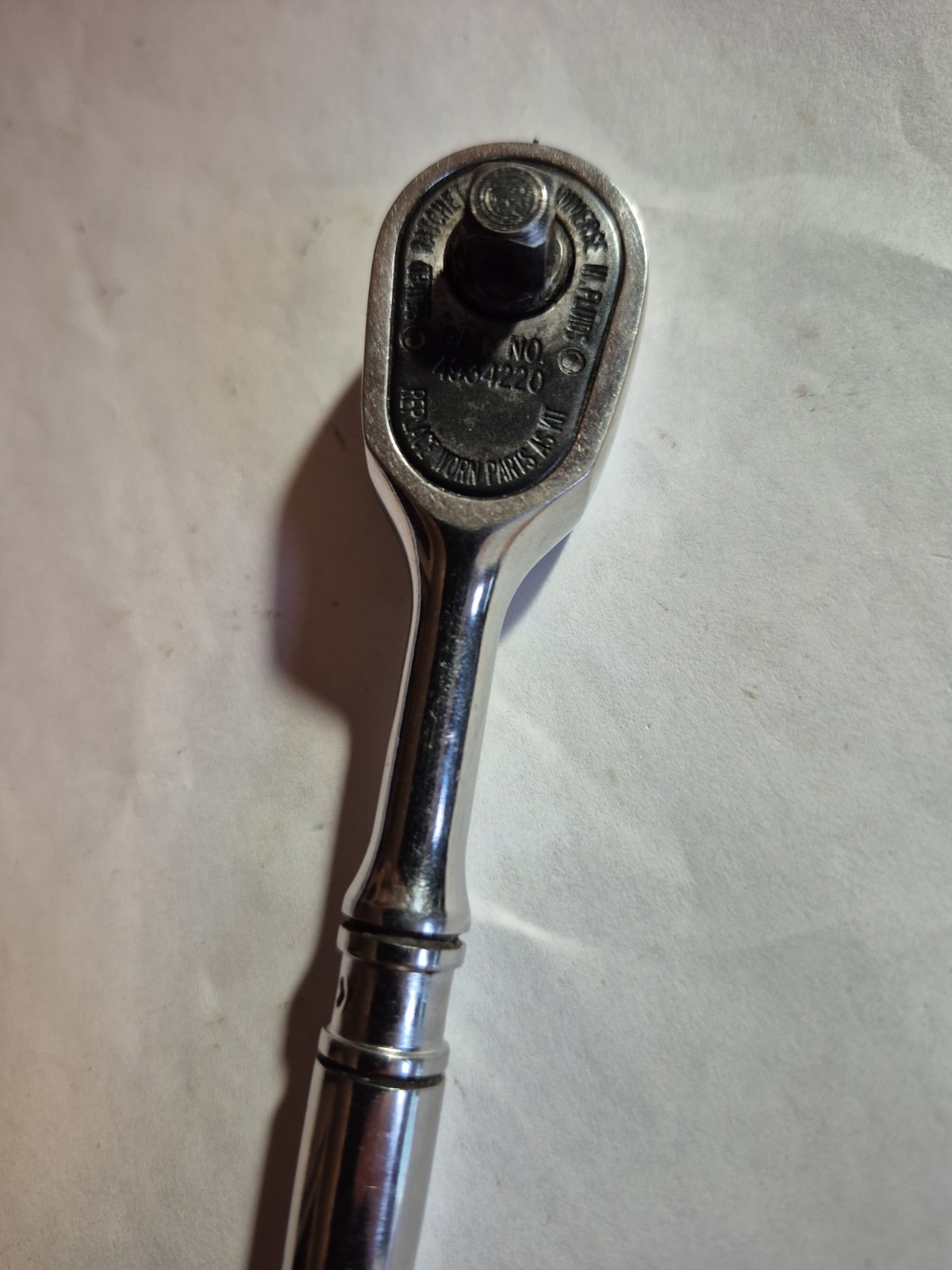 SNAP ON T936 1/4» DRIVE RATCHET 4 1/2» LONG STUBBY USA MADE USED CONDITION