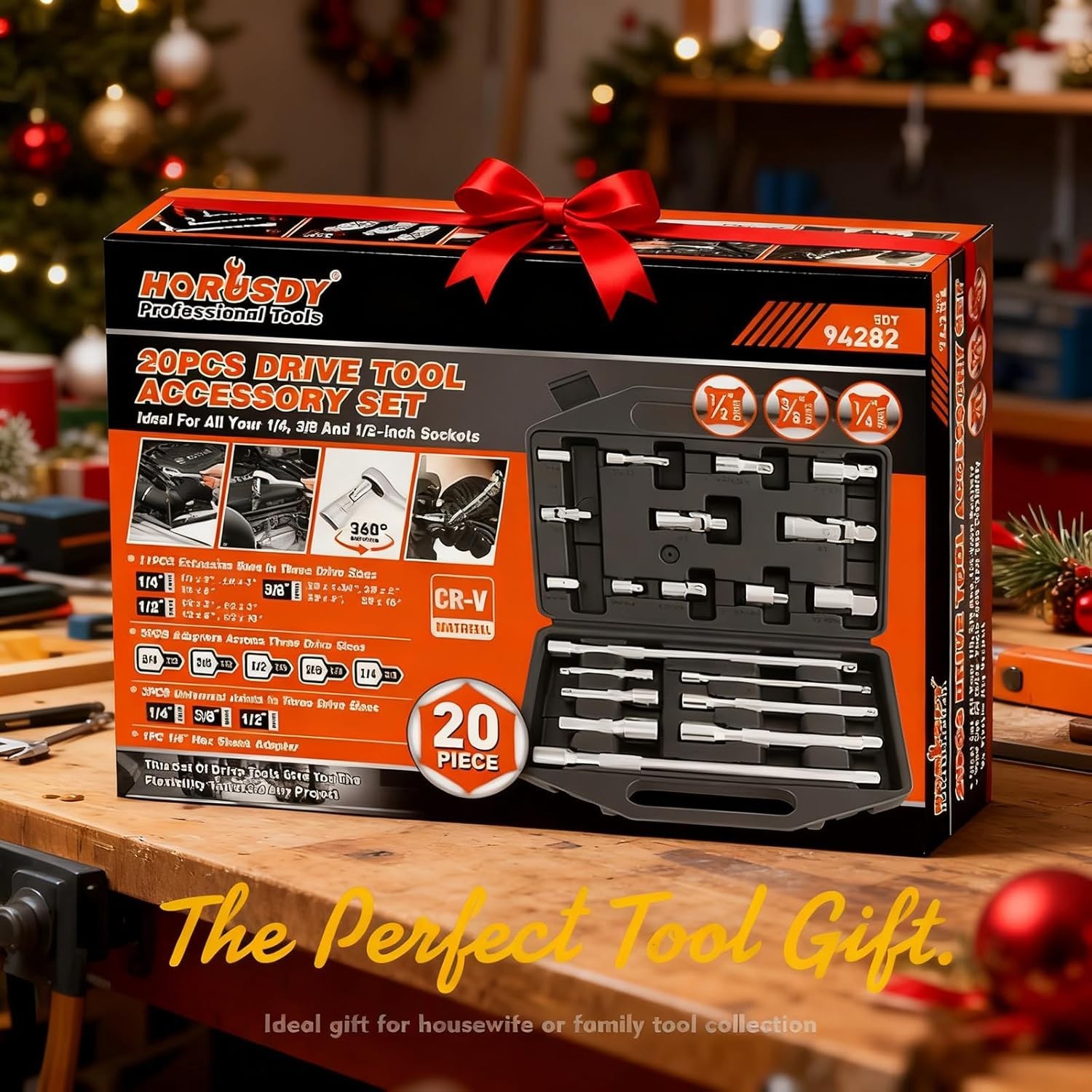 Versatile 20-Piece Drive Socket Extension Set – Easy to Use with High Visibility