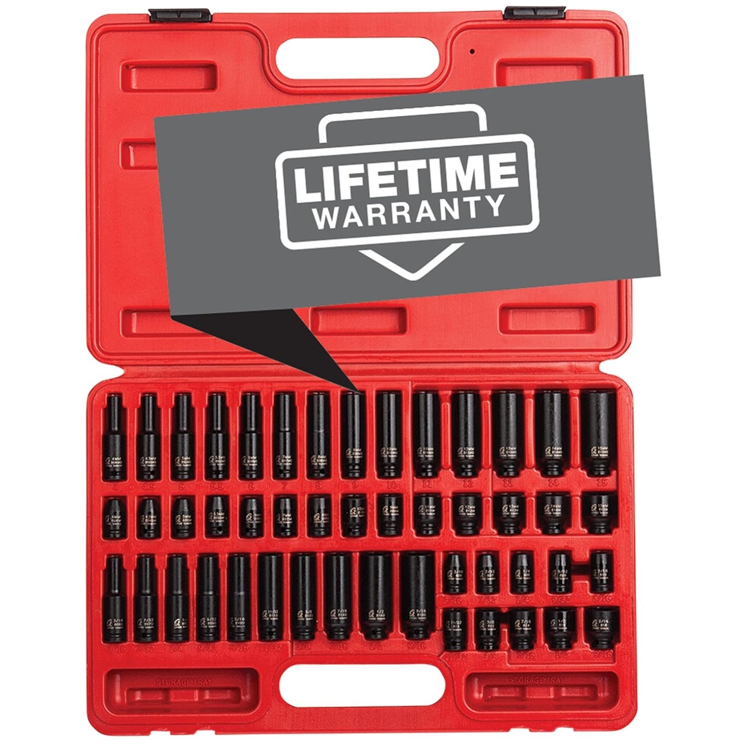 Sunex 1848 Impact Socket Set, 48-Piece SAE/Metric#^