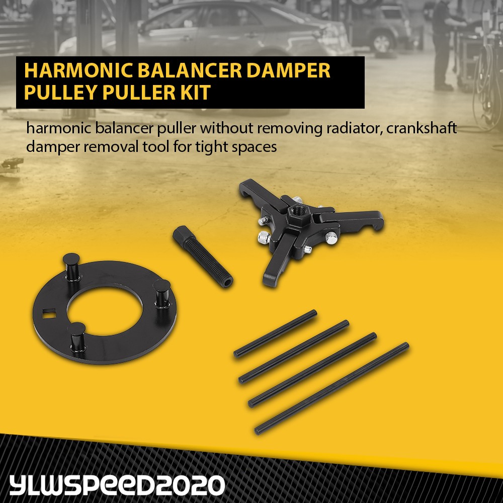 Harmonic Balancer Damper Pulley Puller Repairing Removing Garage Tool Set