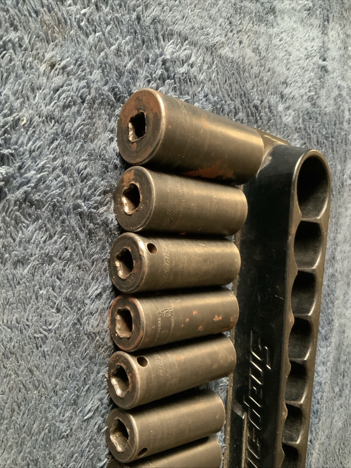 Snap On 3/8” Drive Deep Impact Socket Set, 6pt, 8-12, 14-19, 21, 24mm…miss 13mm…
