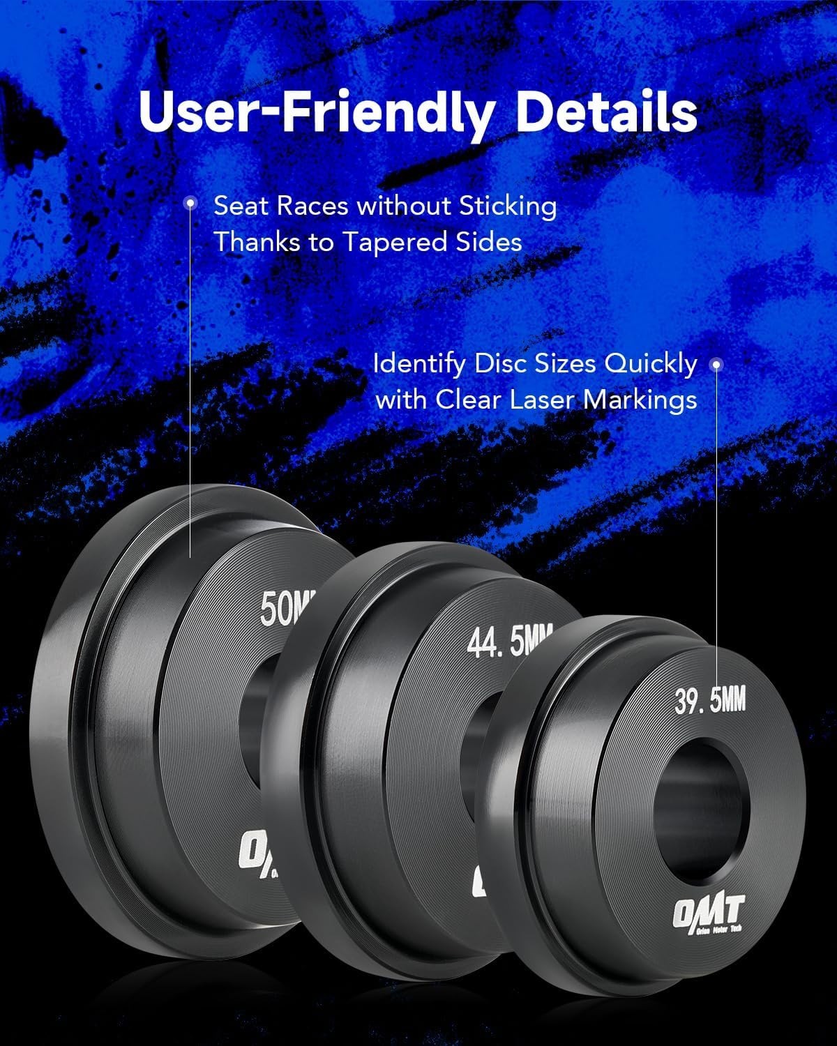 Bearing Race and Seal Driver Set with Dual-Sided Adapters and Storage Case