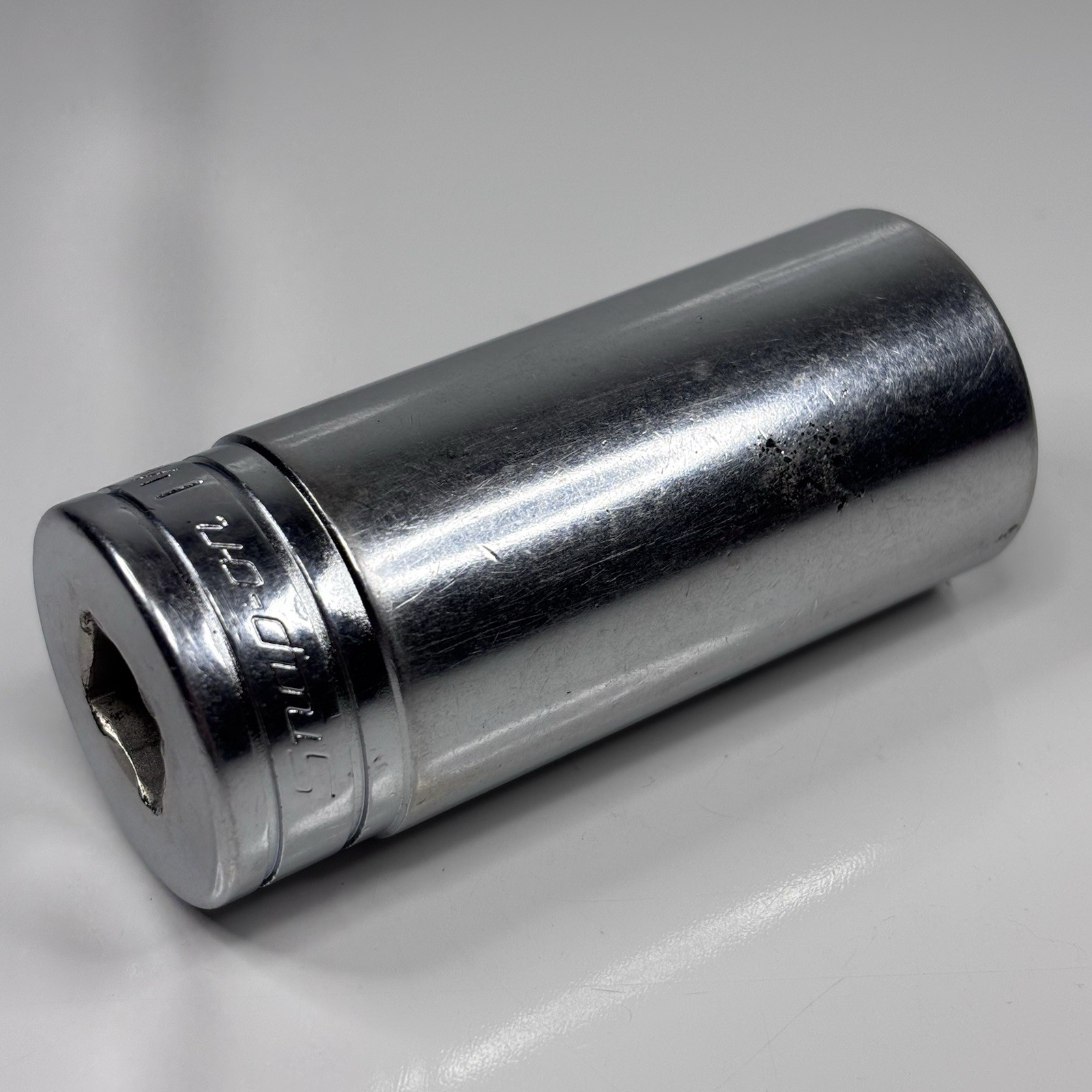 Snap On Tools TS341 1/2 Dr 6Pt SAE 1-1/16 Flank Dr Deep Chrome Socket USA 1991