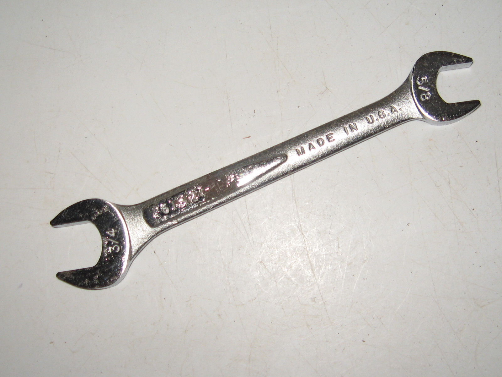 5/8″ X 3/4″ OPEN END WRENCH, SATIN FINISH, USA, EASCO # 61124