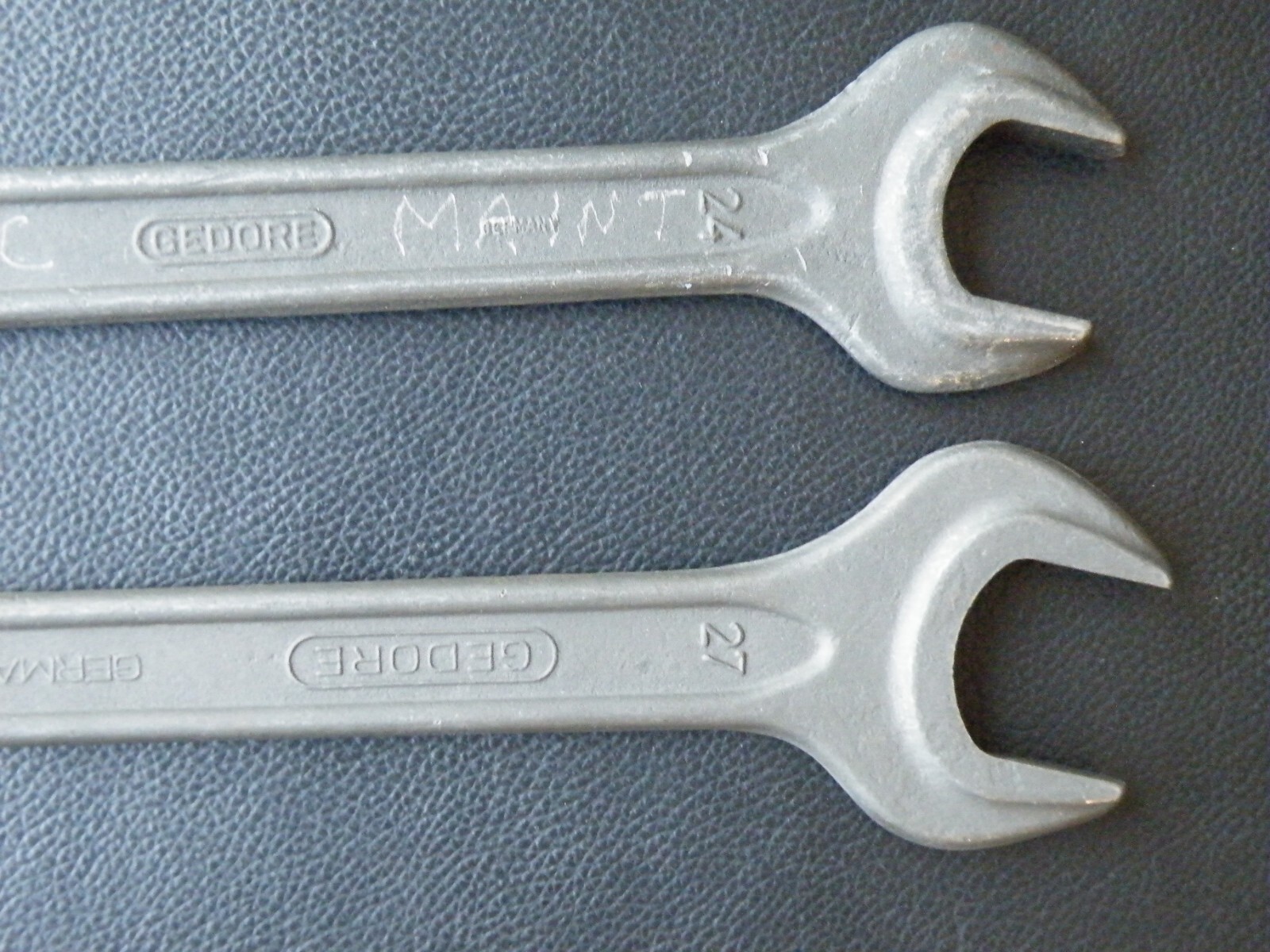 Vtg Gedore DIN895 Open Wrench 24x27mm(x2) + 27x32mm Germany + HOSHI FREE SHIP