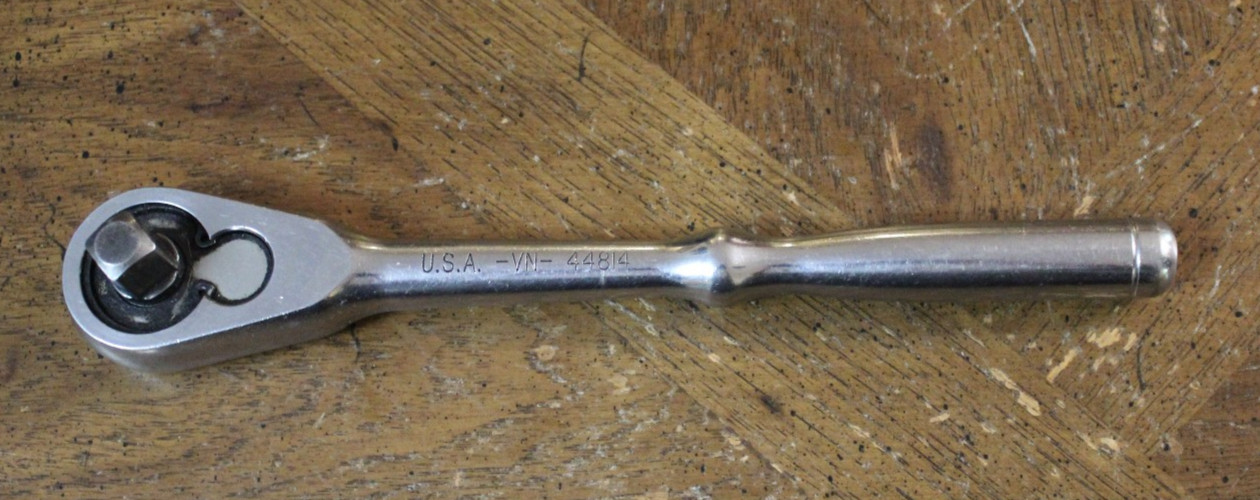 Vintage Craftsman 1/2″ Drive Quick Release Ratchet VN 44814 USA 10.2″ Long